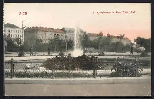 AK Wien, Springbrunnen im Maria Josefa Park