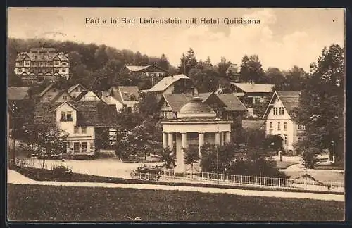 AK Bad Liebenstein, Teilansicht mit Hotel Quisisana