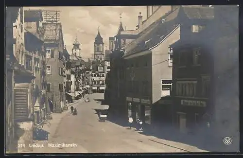 AK Lindau / Bodensee, Geschäfte in der Maximilianstrasse