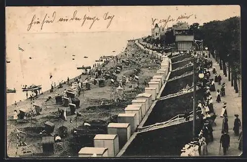 AK Wyk a. Föhr, Strandbad und Strandpromenade