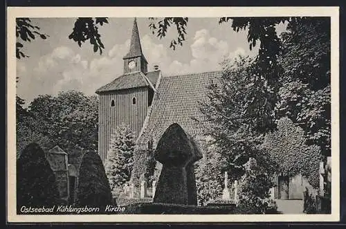 AK Ostseebad Kühlungsborn, Partie an der Kirche