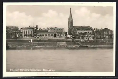 AK Homberg /Niederrhein, Rheingarten, Ufer