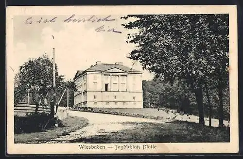 AK Wiesbaden, Jagdgschloss Platte