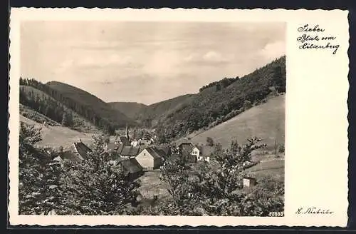 AK Sieber, Blick vom Lilienberg auf den Ort