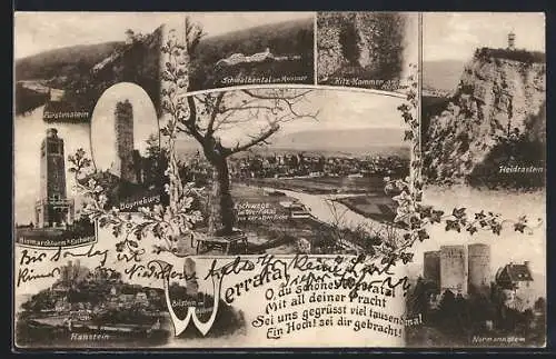 AK Eschwege im Werratal, Bismarckturm, Hanstein, Fürstenstein