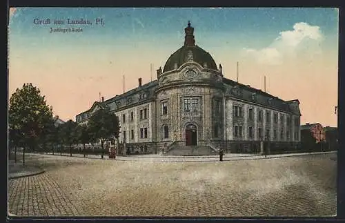 AK Landau /Pfalz, Blick zum Justizgebäude