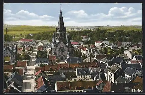 AK Kaiserslautern, Totalansicht, Partie an der Apostelkirche