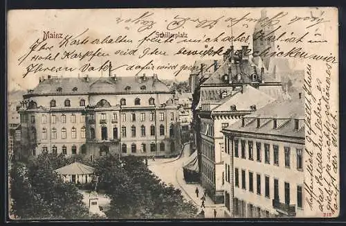 AK Mainz, Blick auf den Schillerplatz