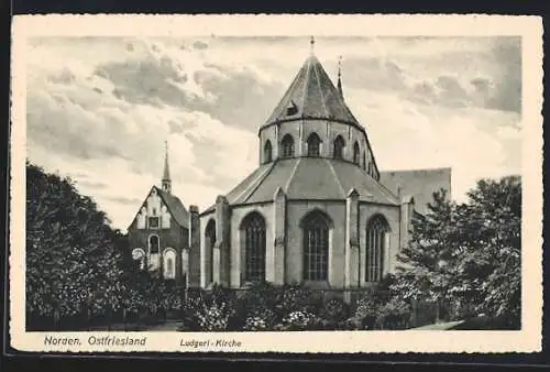 AK Norden /Ostfriesland, Blick auf die Ludgeri-Kirche