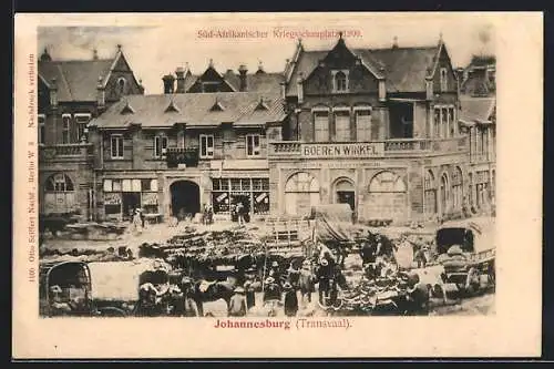 AK Johannesburg, Süd-Afrikanischer Kriegsschauplatz 1899, Boeren Winkel