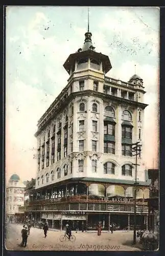 AK Johannesburg, Cuthbert`s Buildings mit Passanten