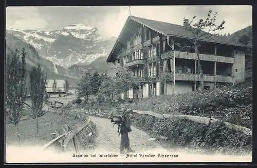 AK Saxeten b. Interlaken, Hotel Pension Alpenrose