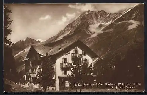 AK Arolla, Hôtel Kurhaus et les Dents de Veisivi