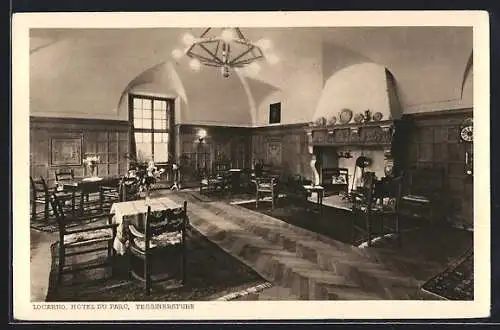 AK Locarno, Hotel du Parc, Tessinerstube