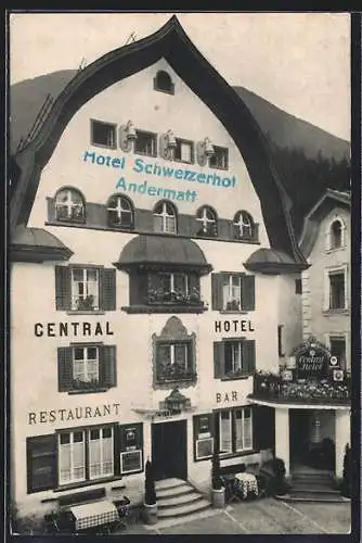 AK Andermatt, Central Hotel Schweizerhof mit Restaurant