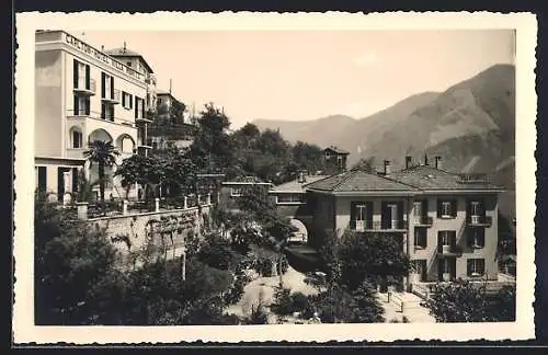 AK Lugano-Castagnola, Carlton-Hotel und Villa Moritz