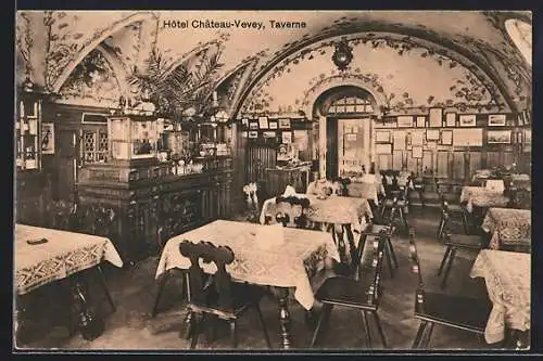 AK Vevey, Taverne im Hotel Chateau