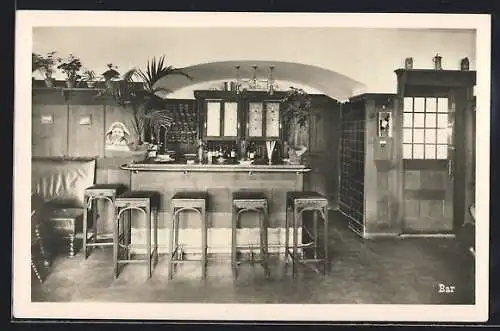 AK Adelboden /Berneroberland, Hotel Beau-Site, Bar, Innenansicht