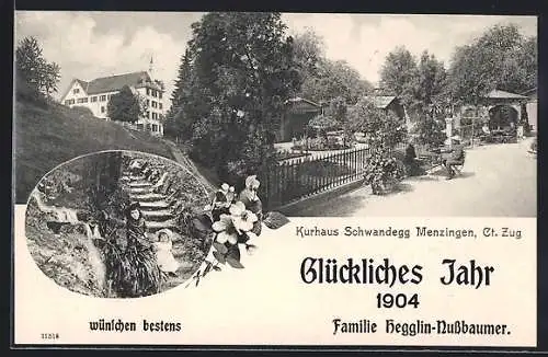 AK Menzingen /Zug, Kurhaus Schwandegg, Bes. Fam. Hegglin-Nussbaumer