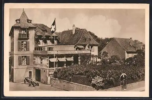 AK Saint-Blaise près Neuchâtel, Hotel-Pension du Cheval Blanc