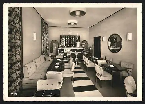AK Locarno, Bar Regina, Innenansicht