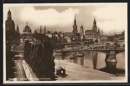 AK Dresden, Carola- und Augustusbrücke