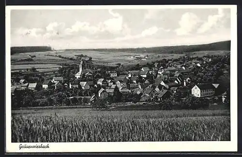 AK Grävenwiesbach, Gesamtansicht mit Kirche