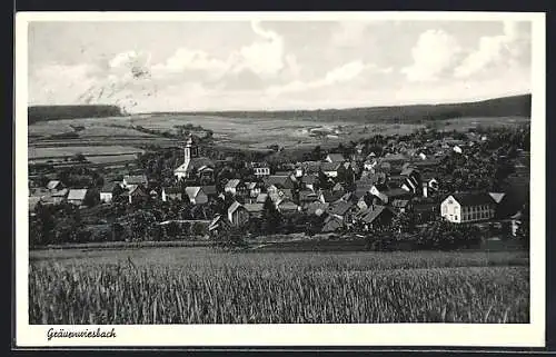 AK Grävenwiesbach, Gesamtansicht mit Kirche