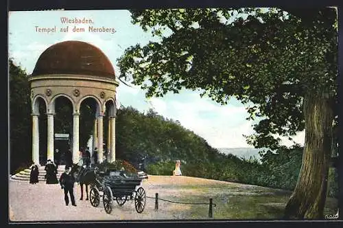 AK Wiesbaden, Tempel auf dem Neroberg