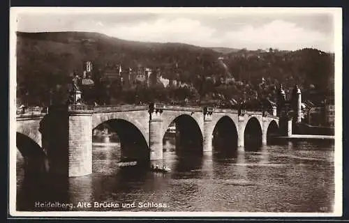 AK Heidelberg, Alte Brücke und Schloss