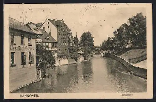 AK Hannover, Leinepartie mit Gesellschaftshaus