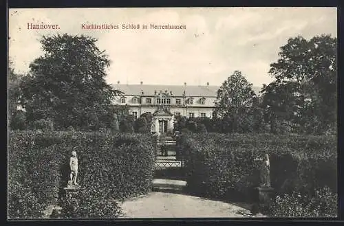 AK Hannover, Kurfürstliches Schloss in Herrenhausen