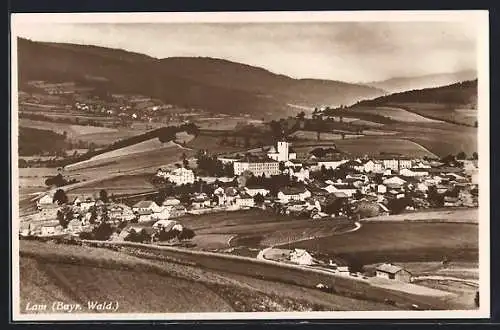 AK Lam /Bayr. Wald, Teilansicht mit Kirche