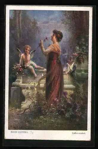 Künstler-AK Hans Zatzka: Das liebesorakel