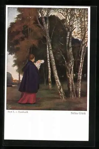 Künstler-AK Ludwig von Zumbusch: Stilles Glück, Mutter mit Säugling