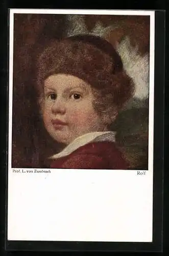 Künstler-AK Ludwig von Zumbusch: Junger Knabe mit Mütze