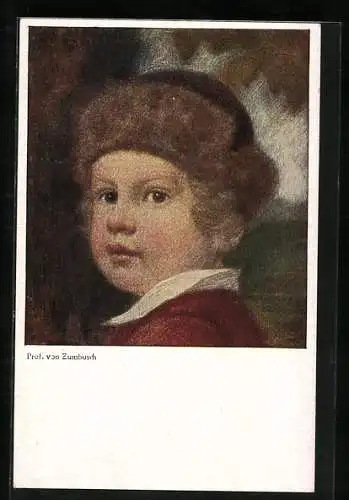 Künstler-AK Ludwig von Zumbusch: Junger Knabe mit Mütze