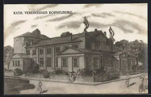 Künstler-AK Korneuburg, Kath. Vereinshaus