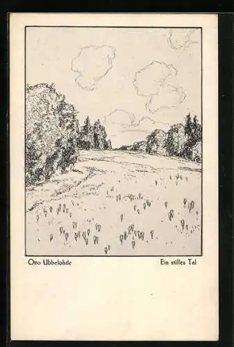 Künstler-AK Otto Ubbelohde: Meine Wälder, Ein stilles Tal