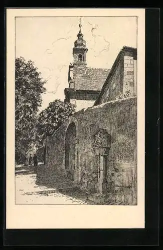 Künstler-AK Otto Ubbelohde: Fulda, Kloster Frauenberg