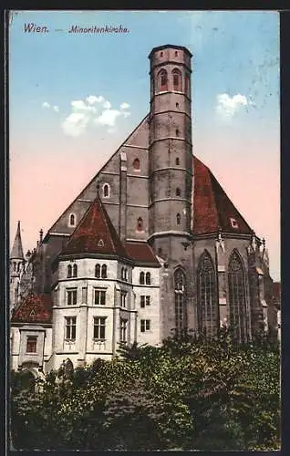 AK Wien, Blick auf die Minoritenkirche