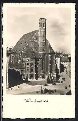 Foto-AK H.Markl, Wien, Blick zur Minoritenkirche