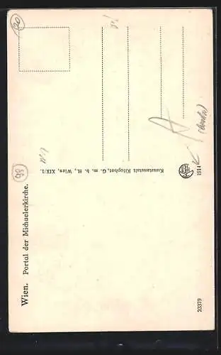 AK Wien, Michaelerkirche, Portal