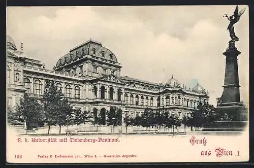 AK Wien, Universität mit Liebenberg-Denkmal