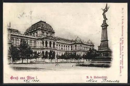 AK Wien, Blick zur K. k. Universität