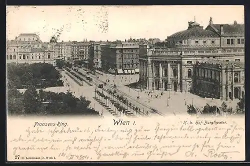 AK Wien, Franzens-Ring und K.k. Hof-Burgtheater