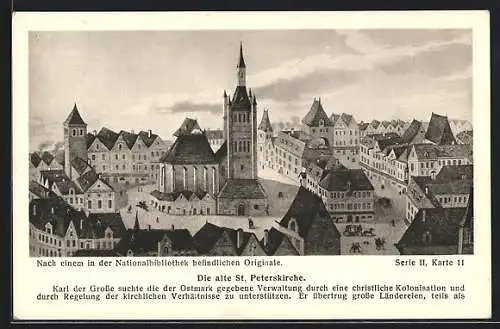 AK Alt-Wien, Gesamtansicht mit alter St. Peterskirche