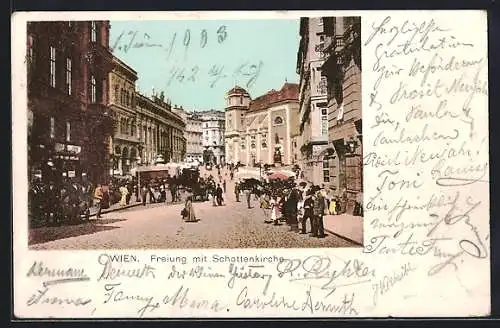 AK Wien, Freiung mit Schottenkirche
