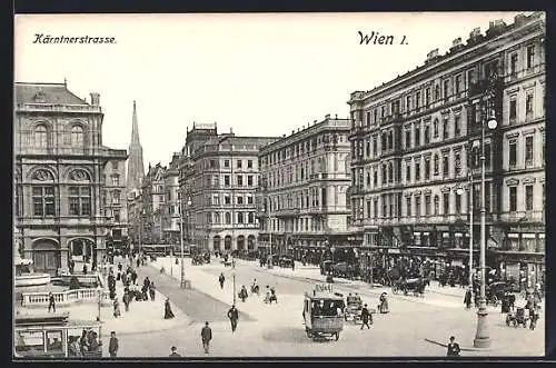 AK Wien, Kärntnerstrasse mit Passanten