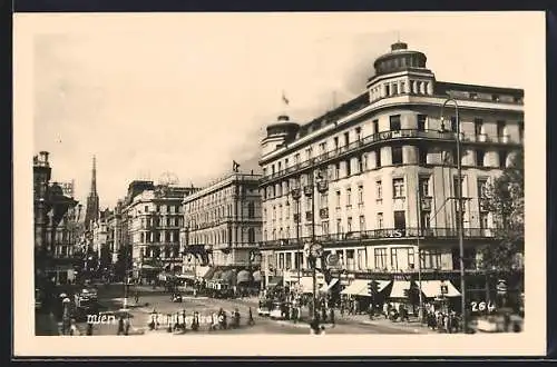 AK Wien, Kärntnerstrasse mit n, Strassenbahn